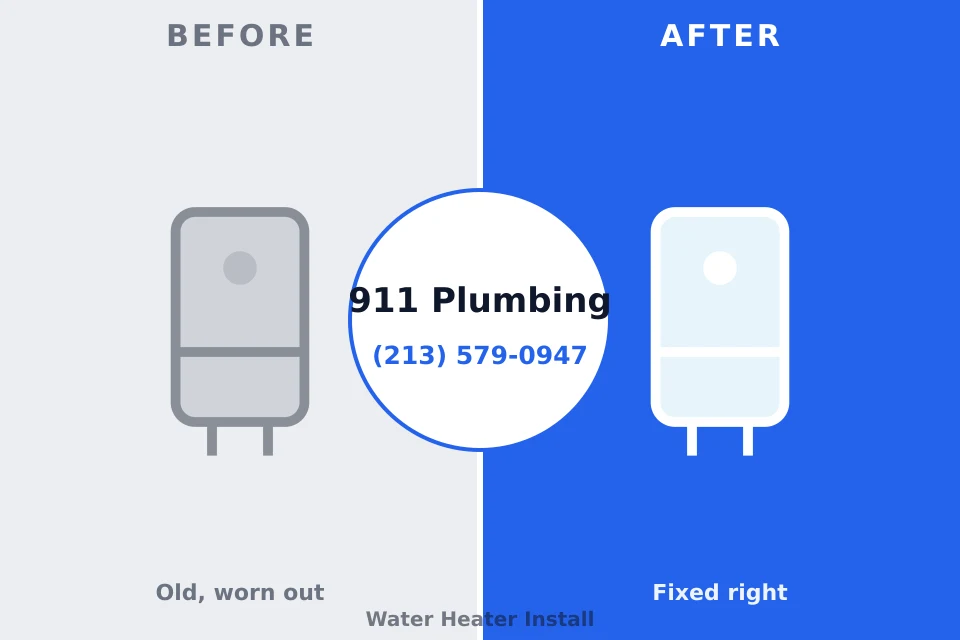 Before and after: plumbing repair Ranchettes, WY